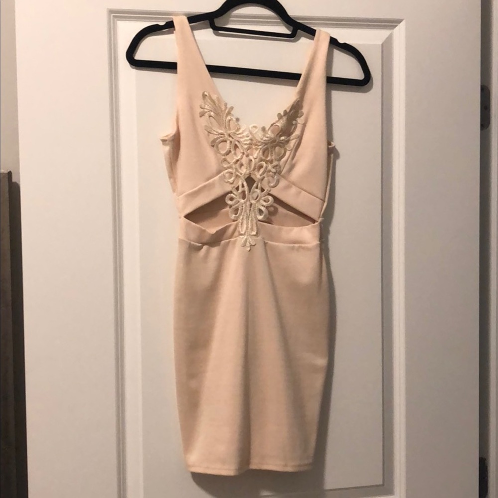 Cream cocktail dress